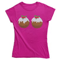 Thumbnail for Fun Christmas Puddings T-Shirt for Women 8Ball