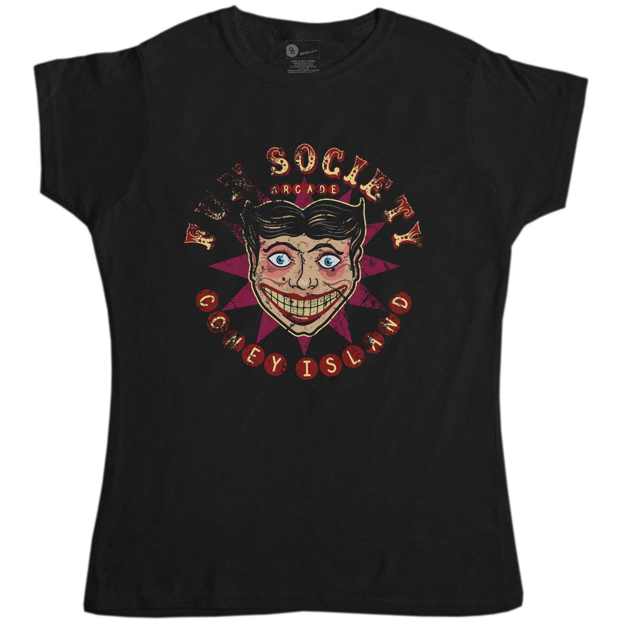 Fun Society Arcade Fitted Womens T-Shirt 8Ball