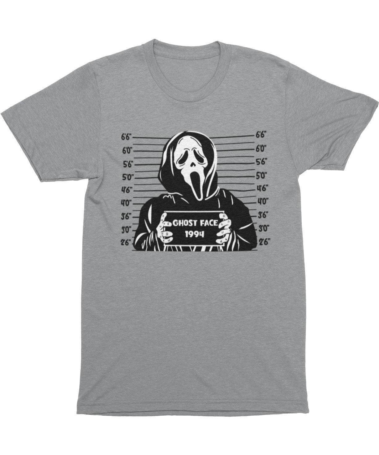 Ghostface Mugshot Horror Film Tribute Graphic T-Shirt For Men 8Ball