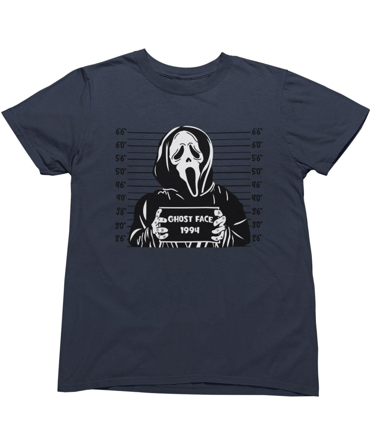 Ghostface Mugshot Horror Film Tribute Graphic T-Shirt For Men 8Ball