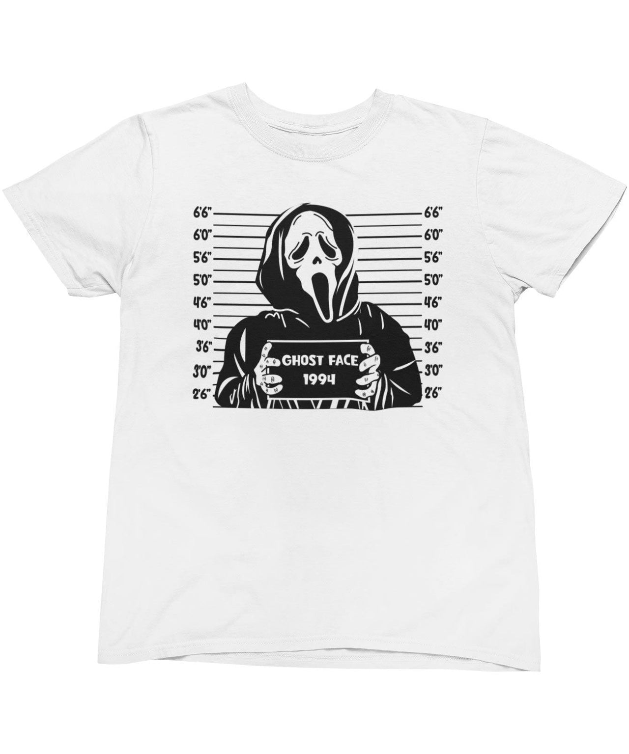 Ghostface Mugshot Horror Film Tribute Graphic T-Shirt For Men 8Ball