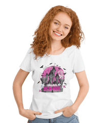 Thumbnail for Gothic Barbie Dream House Adult Oversize Black or White T-Shirt For Men 8Ball