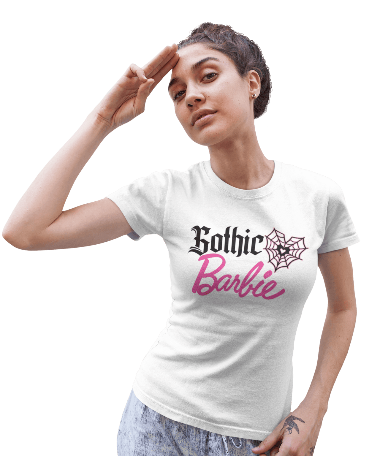 Gothic Barbie Womens T-Shirt 8Ball