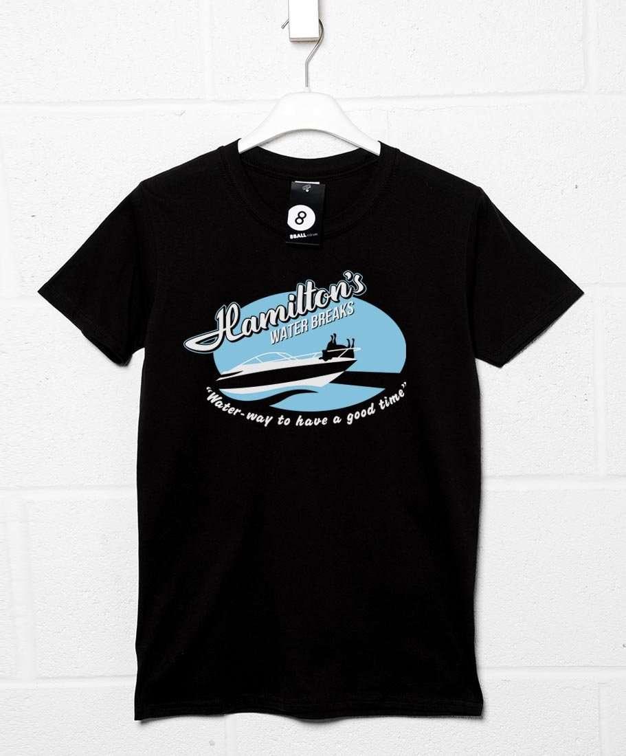 Hamilton's Water Breaks Mens Graphic T-Shirt 8Ball