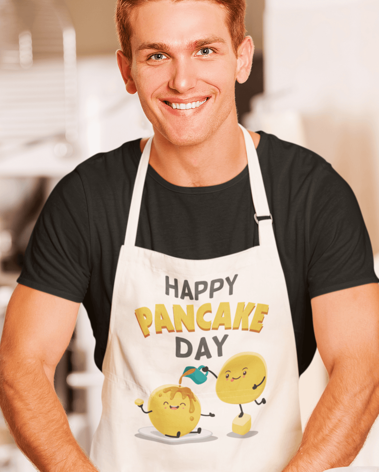 Happy Pancake Day Cotton Apron Pancake Day Cotton Kitchen Apron 8Ball