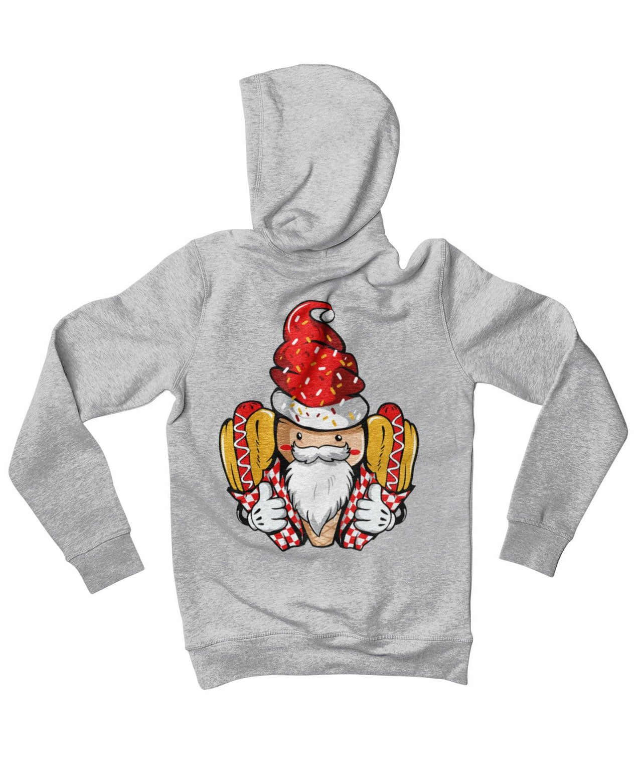 Hot Dog Santa Back Printed Christmas Graphic Hoodie 8Ball