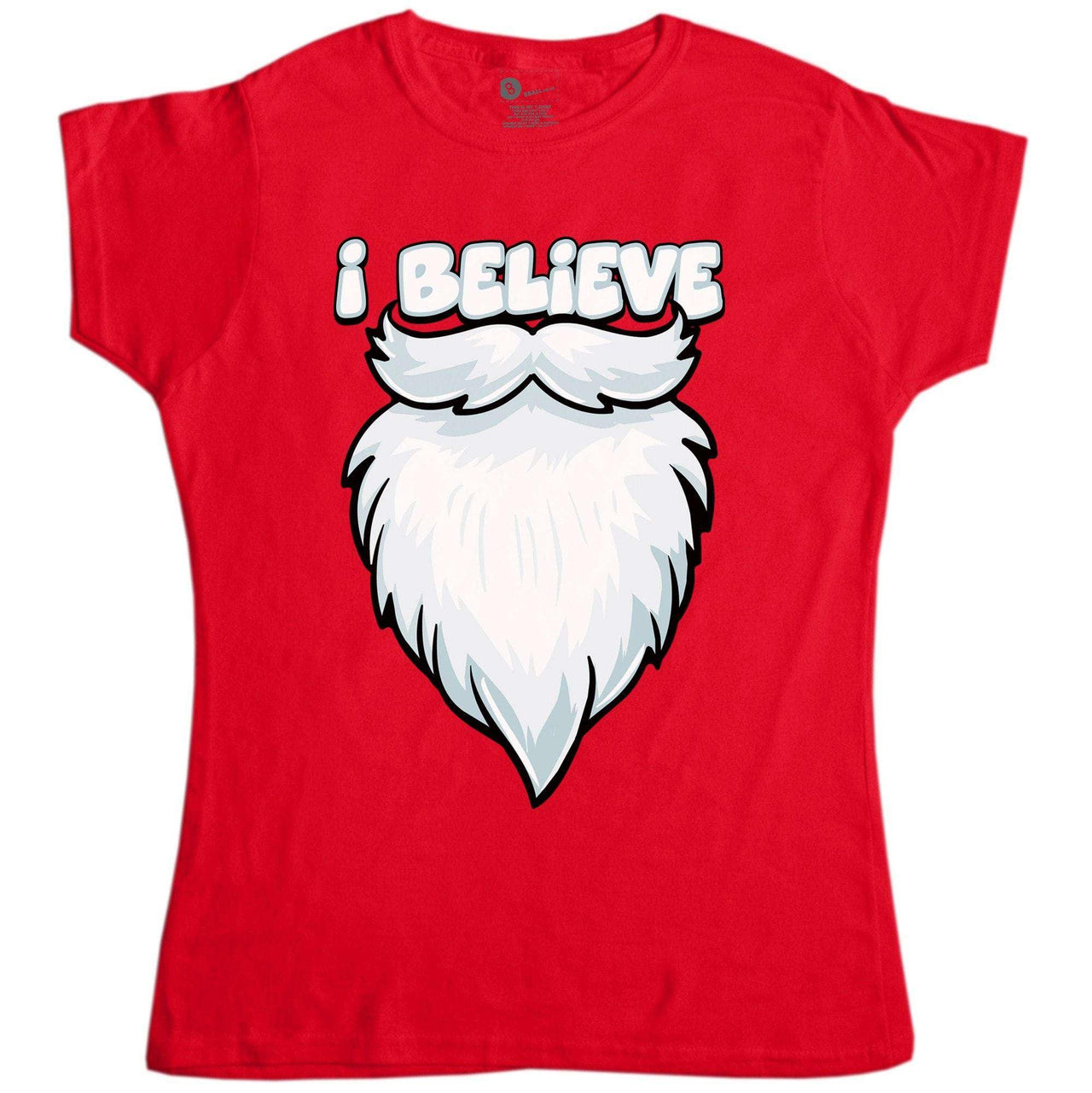 I Believe Womens Style T-Shirt 8Ball