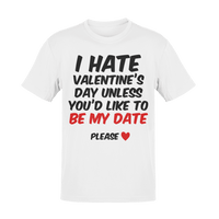 Thumbnail for I Hate Valentines Day Adult Mens Graphic T-Shirt 8Ball