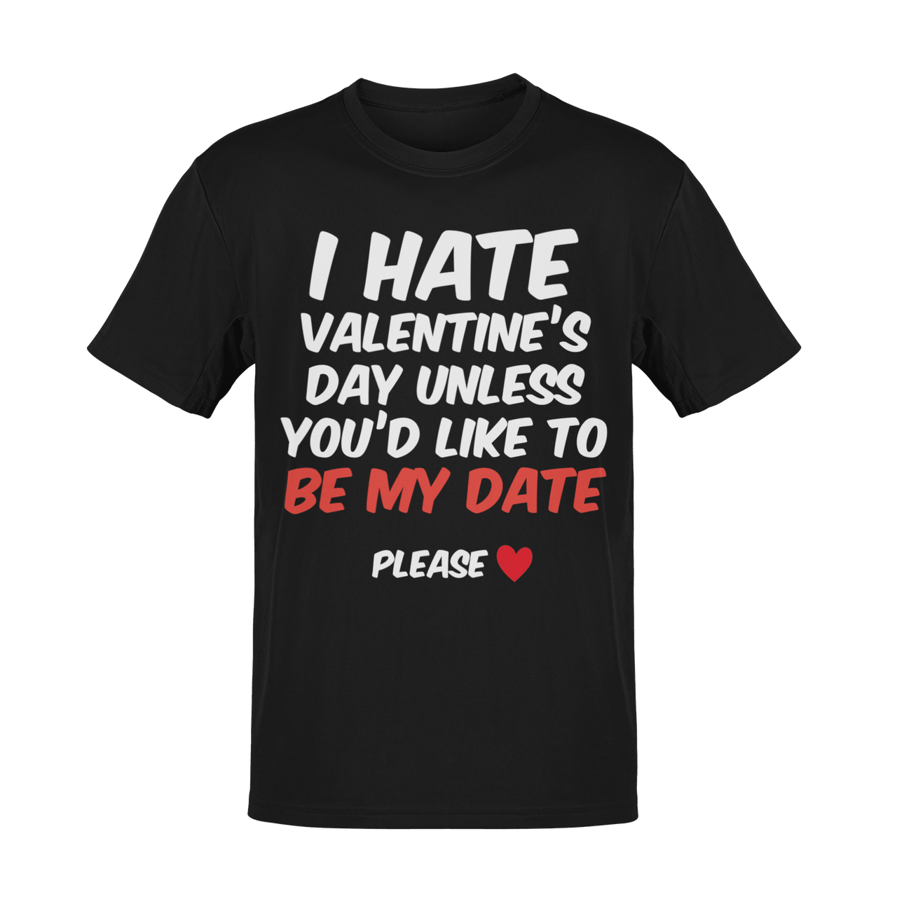 I Hate Valentines Day Adult Mens Graphic T-Shirt 8Ball