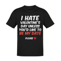 Thumbnail for I Hate Valentines Day Adult Mens Graphic T-Shirt 8Ball