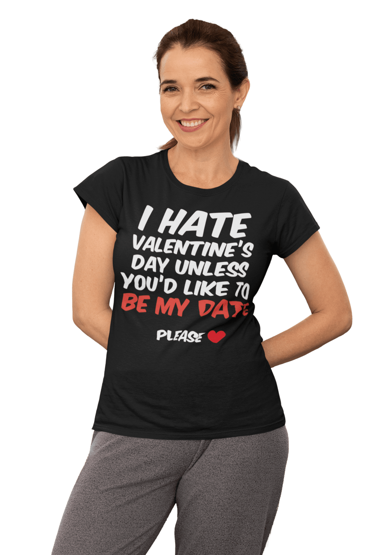 I Hate Valentines Day Womens T-Shirt 8Ball
