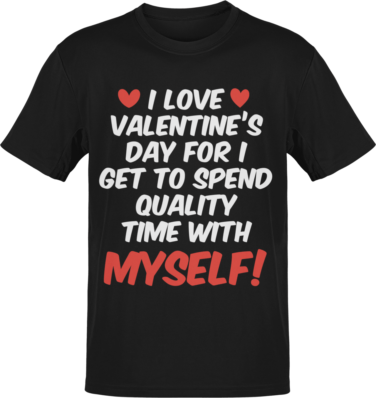 I Love Valentines Day Adult Graphic T-Shirt For Men 8Ball