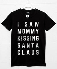Thumbnail for I Saw Mommy Kissing Santa Claus Christmas Slogan Graphic T-Shirt For Men 8Ball