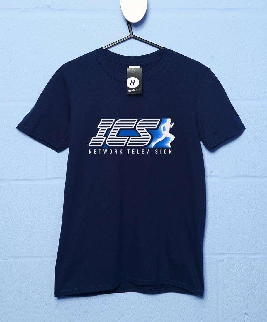 ICS Network Runner Logo Mens Graphic T-Shirt 8Ball