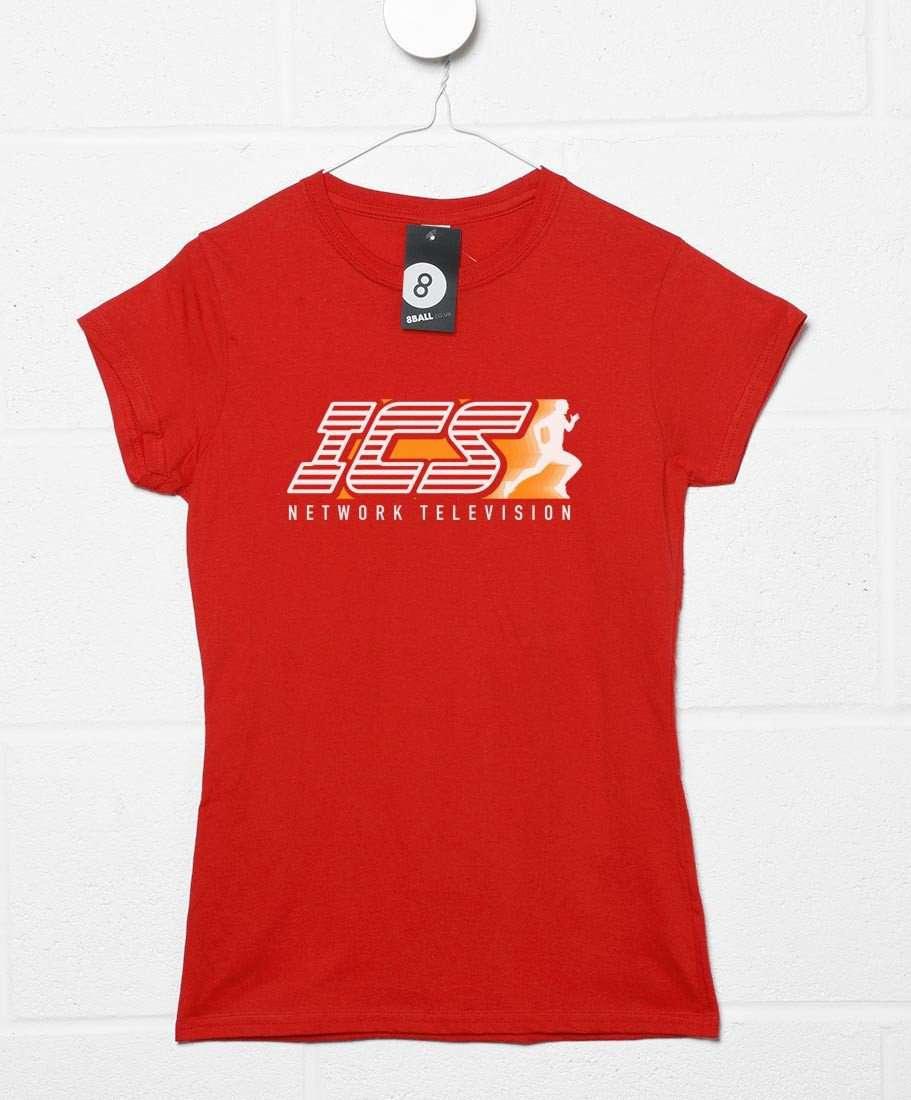 ICS Network Runner Logo Womens T-Shirt 8Ball