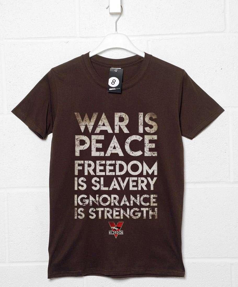 Ingsoc Party Slogans Mens T-Shirt 8Ball