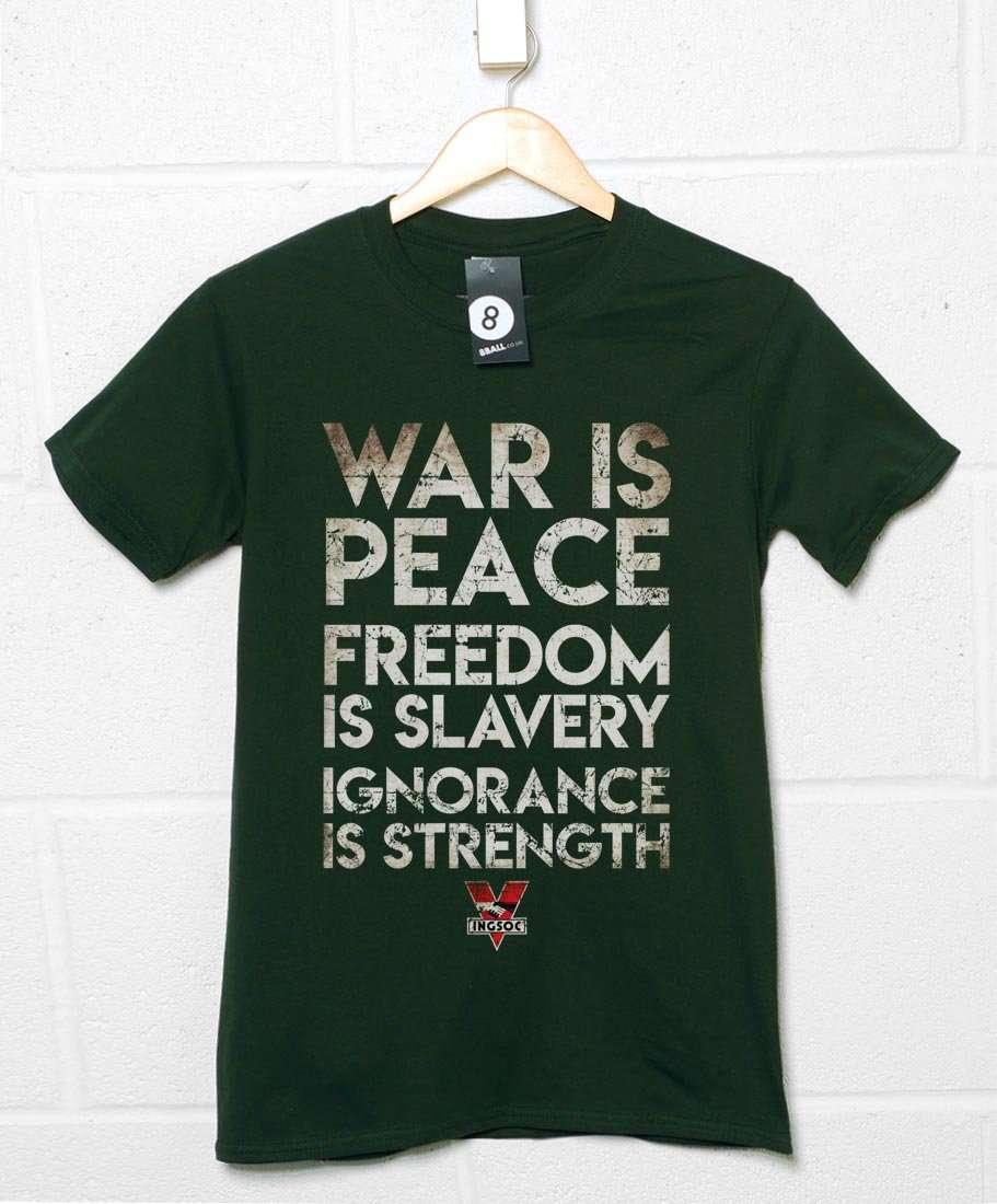 Ingsoc Party Slogans Mens T-Shirt 8Ball