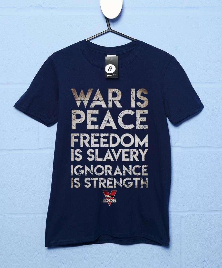 Ingsoc Party Slogans Mens T-Shirt 8Ball