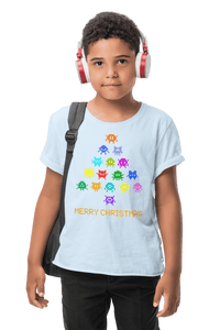 Thumbnail for Invaders Christmas Tree Childrens Graphic T-Shirt 8Ball