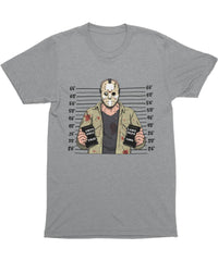 Thumbnail for Jason Mugshot Horror Film Tribute Mens T-Shirt 8Ball