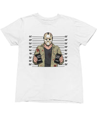 Thumbnail for Jason Mugshot Horror Film Tribute Mens T-Shirt 8Ball