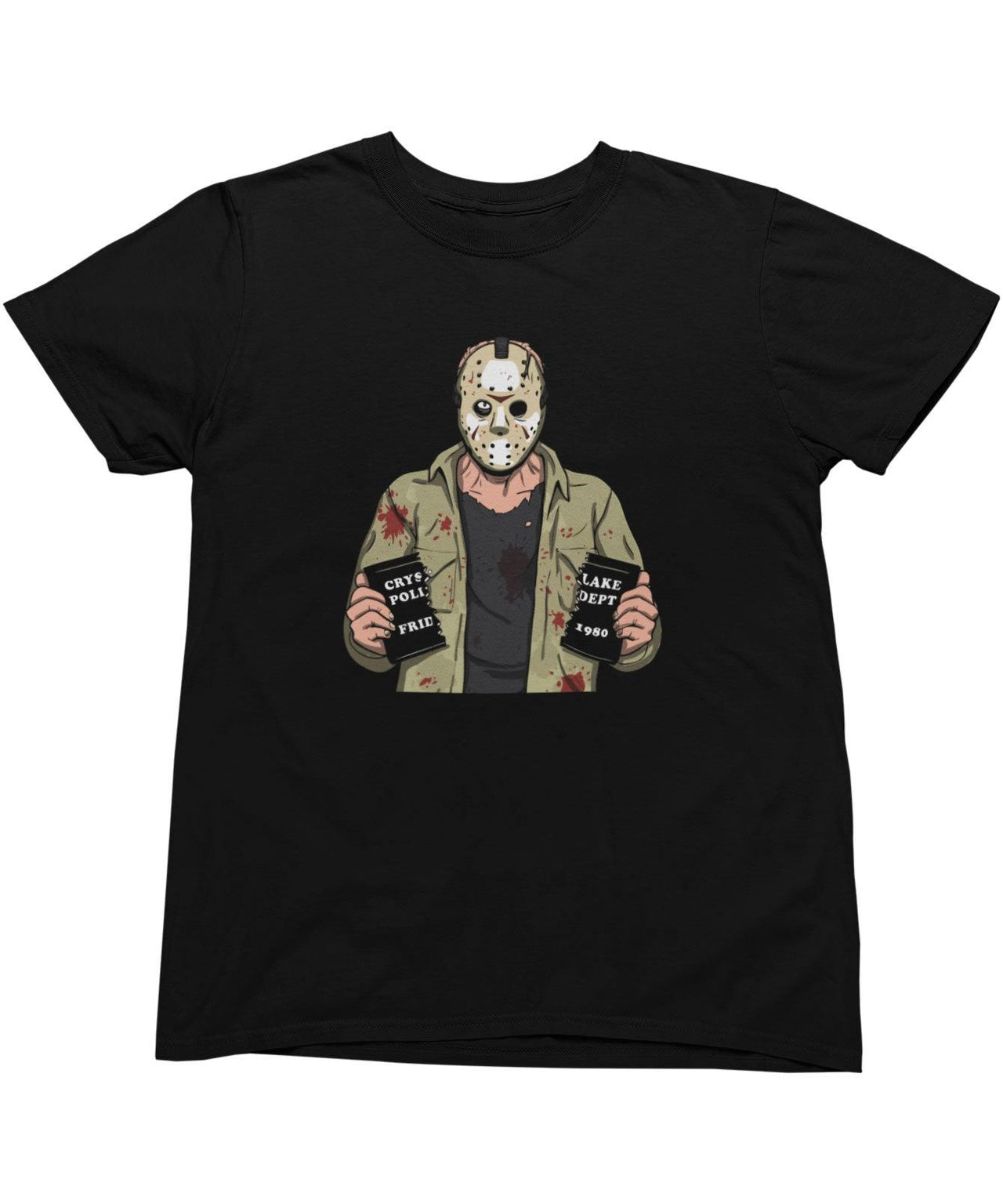 Jason Mugshot Horror Film Tribute Mens T-Shirt 8Ball