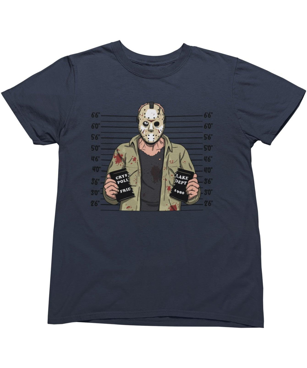 Jason Mugshot Horror Film Tribute Mens T-Shirt 8Ball