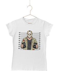 Thumbnail for Jason Mugshot Horror Film Tribute Womens T-Shirt 8Ball