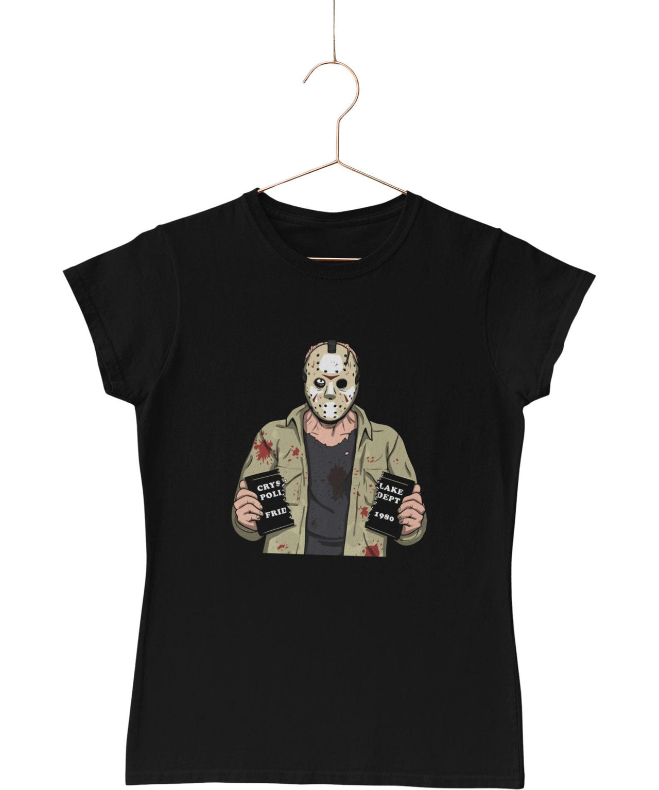 Jason Mugshot Horror Film Tribute Womens T-Shirt 8Ball