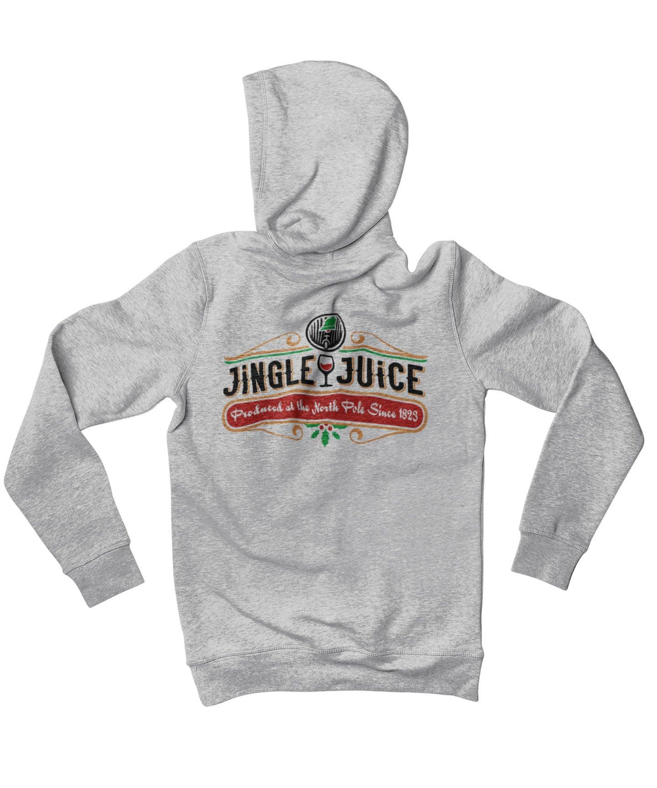 Jingle Juice Colour Back Printed Christmas Unisex Hoodie 8Ball
