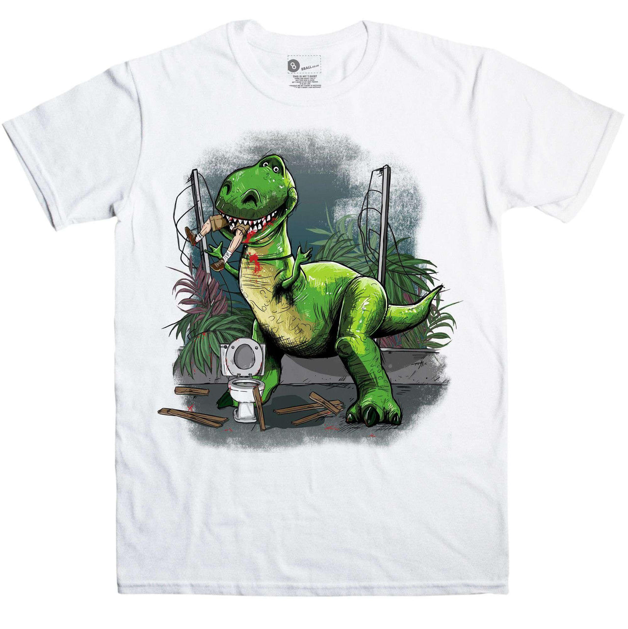 Jurassic Rex Mens Graphic T-Shirt 8Ball