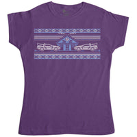Thumbnail for Knitted Jumper Style Bttf Womens T-Shirt 8Ball