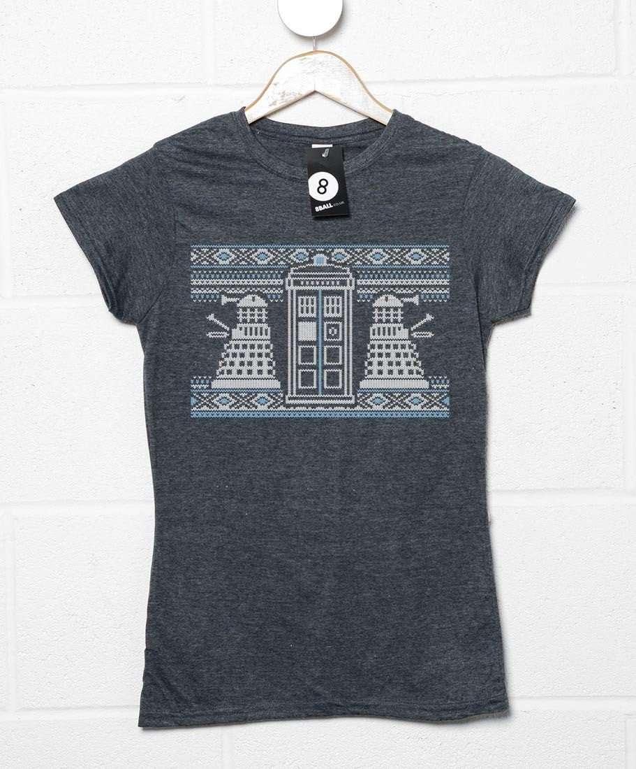 Knitted Jumper Style Dr Who Womens Style T-Shirt 8Ball