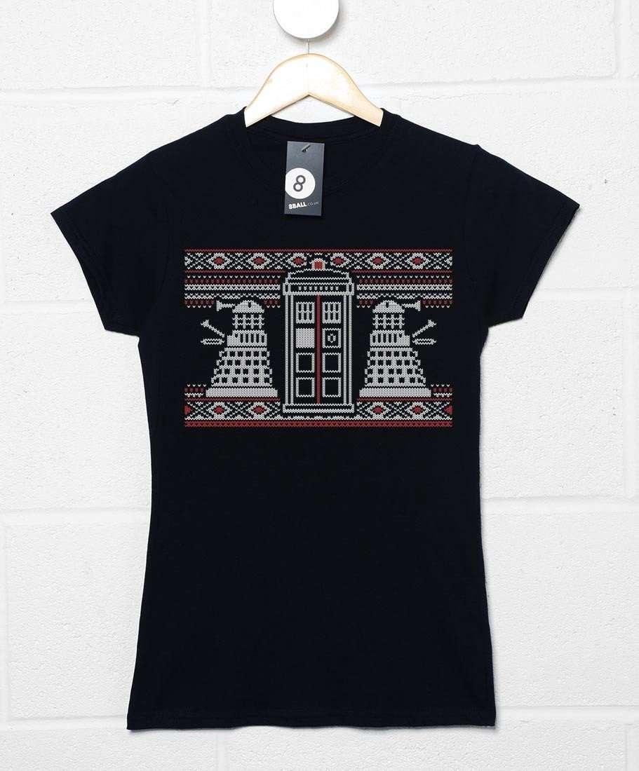 Knitted Jumper Style Dr Who Womens Style T-Shirt 8Ball