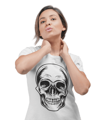 Thumbnail for Large Skull Tattoo Design Adult Unisex Mens Graphic T-Shirt 8Ball