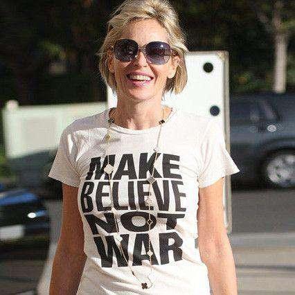 Make Believe Womens Fitted T-Shirt As Worn By Sharon Stone 8Ball