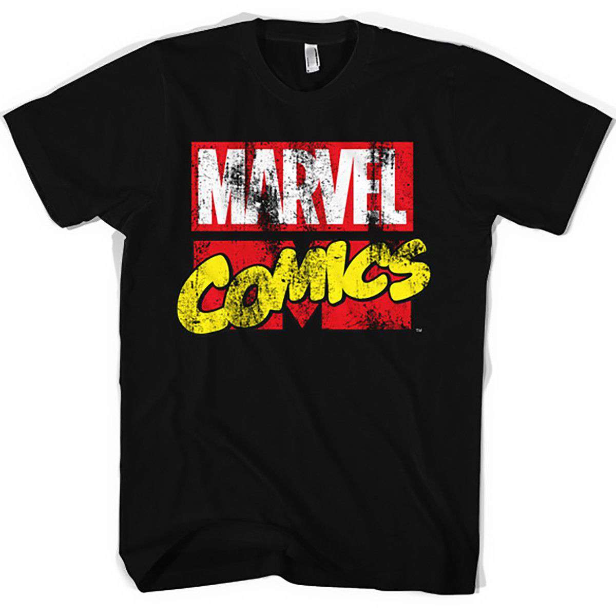 Marvel Comics Classic Distressed Marvel Logo T-Shirt For Men 8Ball