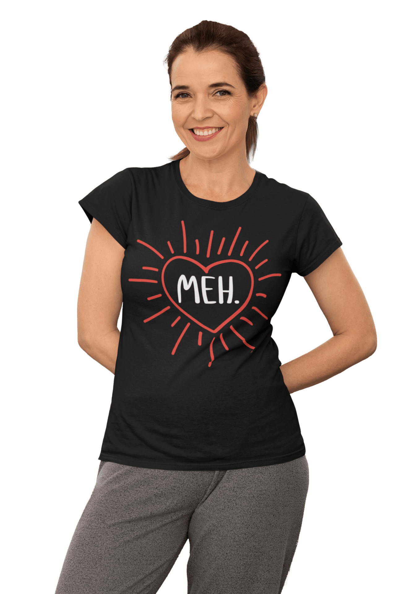 Meh Valentines Exploding Heart Fitted Womens T-Shirt 8Ball