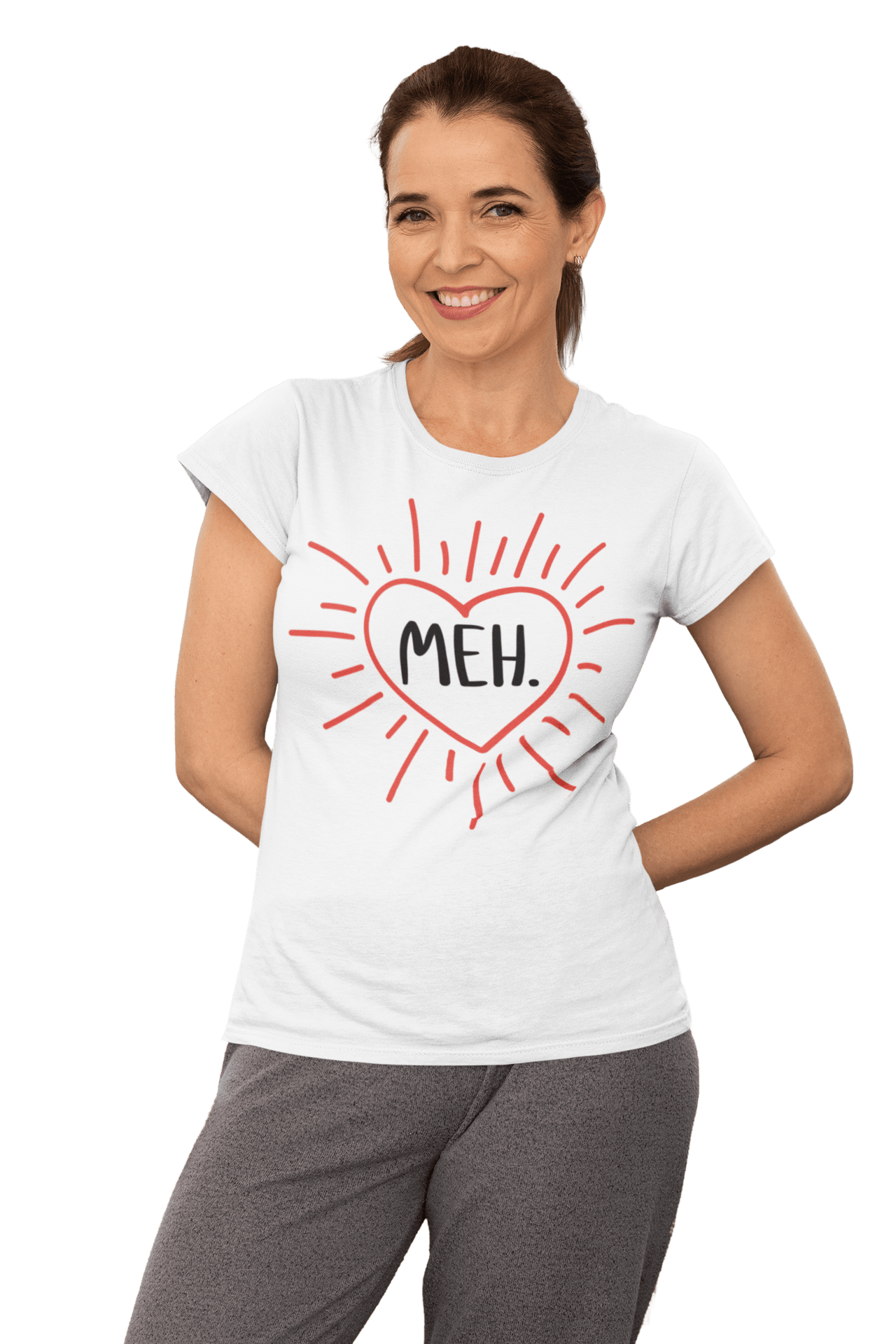 Meh Valentines Exploding Heart Fitted Womens T-Shirt 8Ball