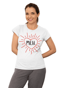 Thumbnail for Meh Valentines Exploding Heart Fitted Womens T-Shirt 8Ball