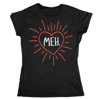 Thumbnail for Meh Valentines Exploding Heart Fitted Womens T-Shirt 8Ball