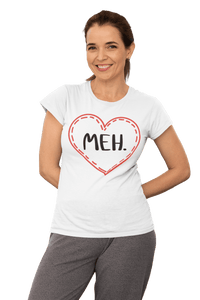 Thumbnail for Meh Valentines Heart T-Shirt for Women 8Ball