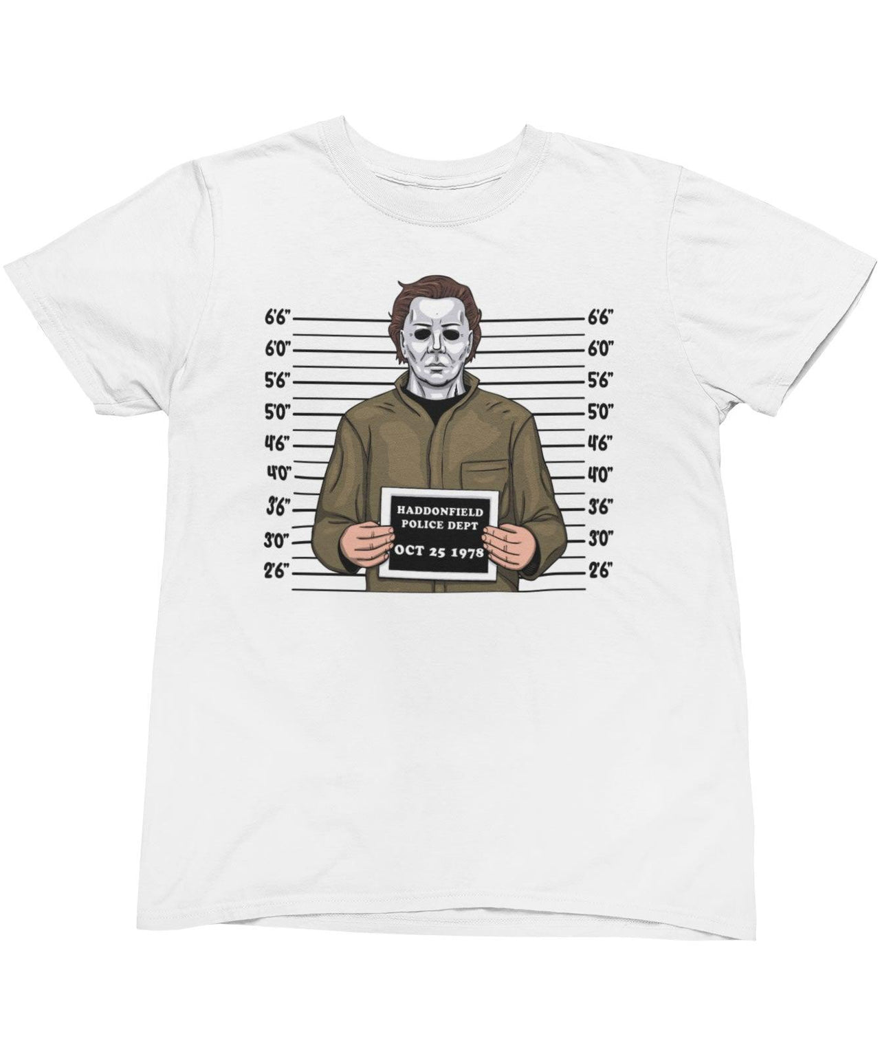 Michael Myers Mugshot Horror Film Tribute T-Shirt For Men 8Ball