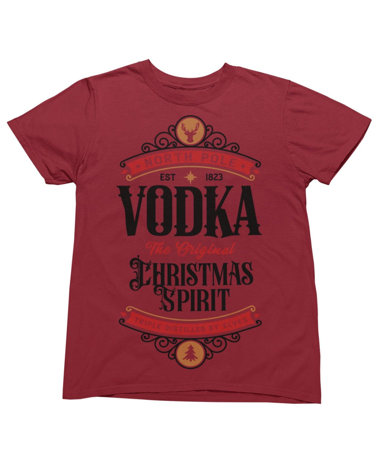 North Pole Vodka Christmas Unisex Graphic T-Shirt For Men 8Ball