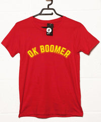 Thumbnail for OK Boomer Curved Print Graphic T-Shirt For Men 8Ball