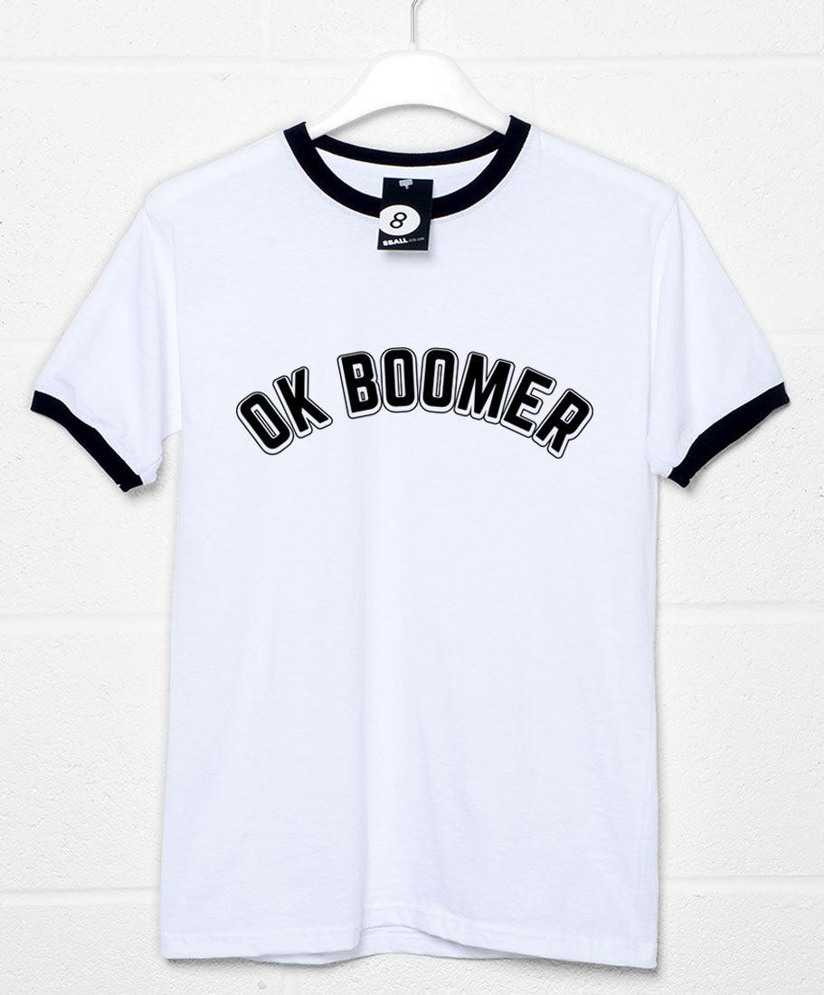 OK Boomer Curved Print Graphic T-Shirt For Men 8Ball