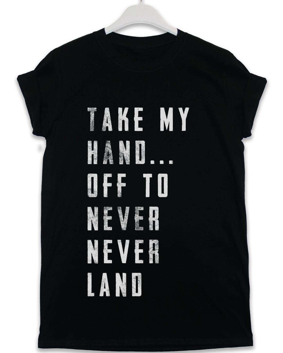 Off to Never Never Land Lyric Quote T-Shirt For Men 8Ball