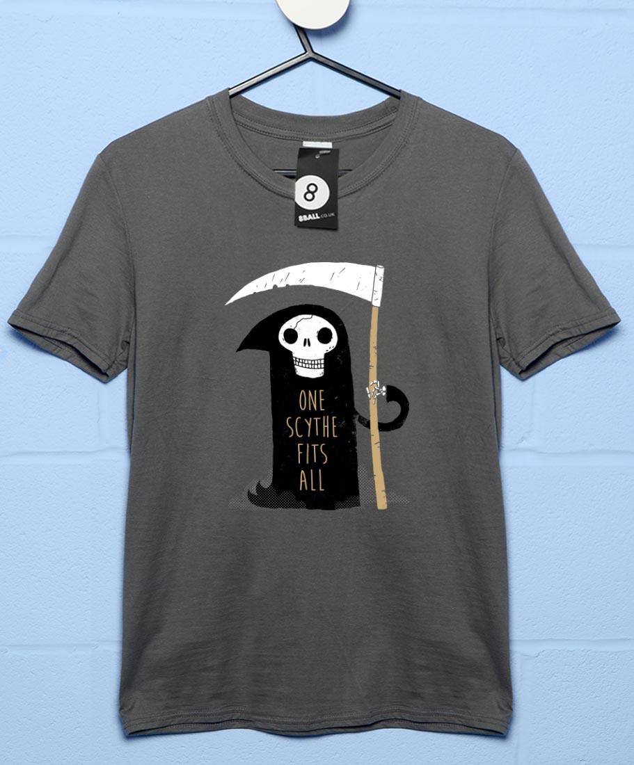 One Scythe Fits All DinoMike Unisex T-Shirt 8Ball