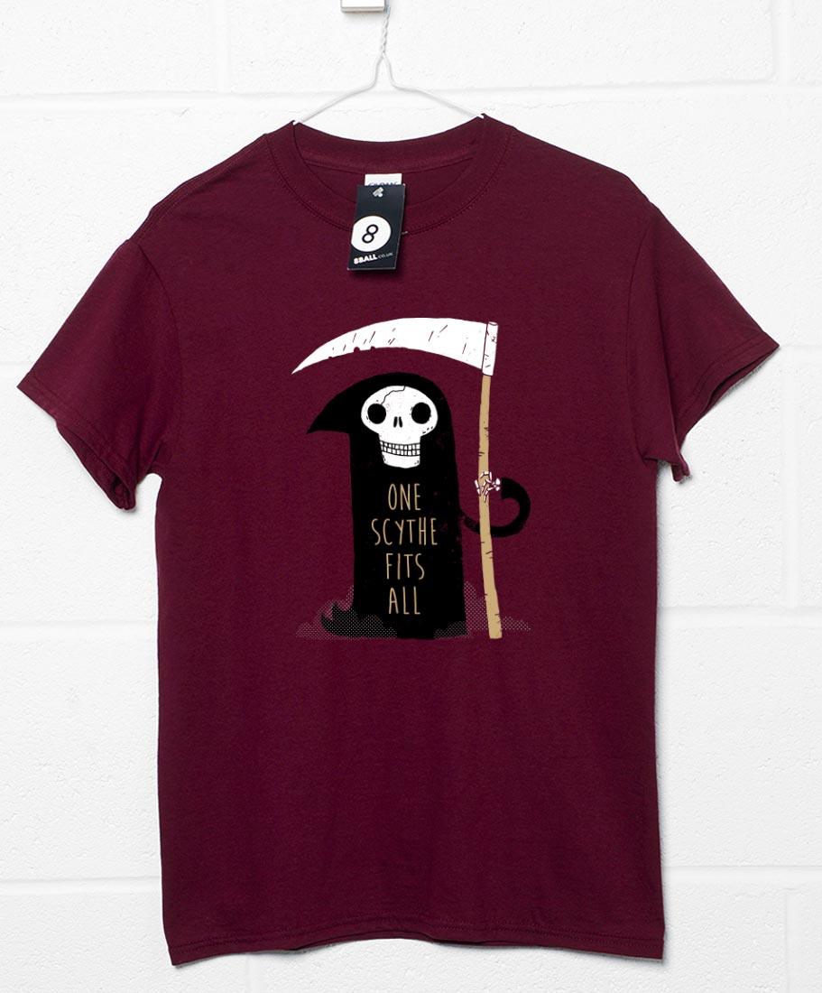 One Scythe Fits All DinoMike Unisex T-Shirt 8Ball