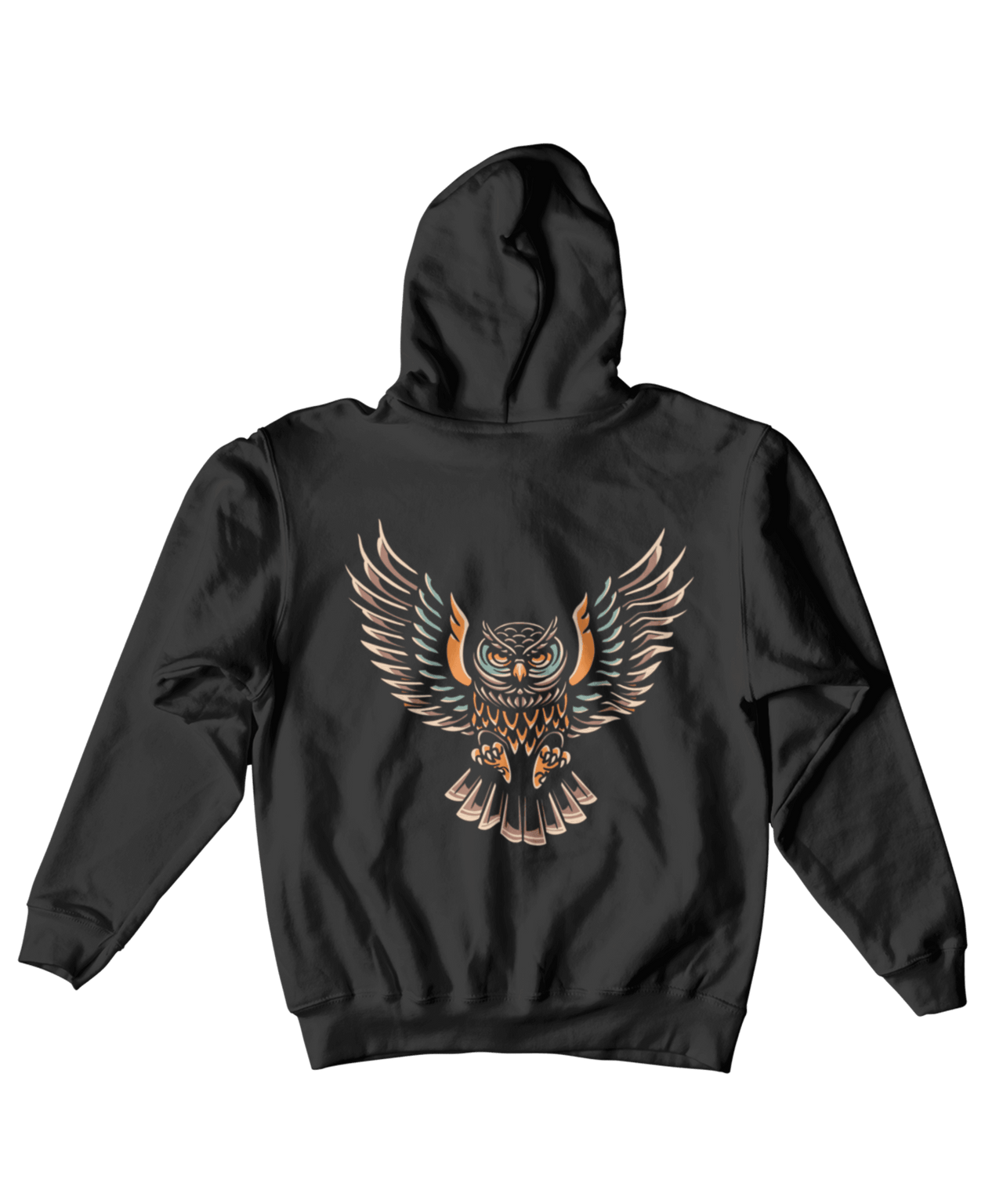 Owl Tattoo Design Adult Back Printed Hoodie For Men and Women 8Ball